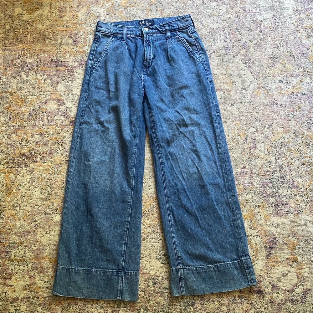 GAP Wide-Leg Jeans in Blue Denim
